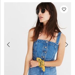 Madewell Blue Denim Crop Top